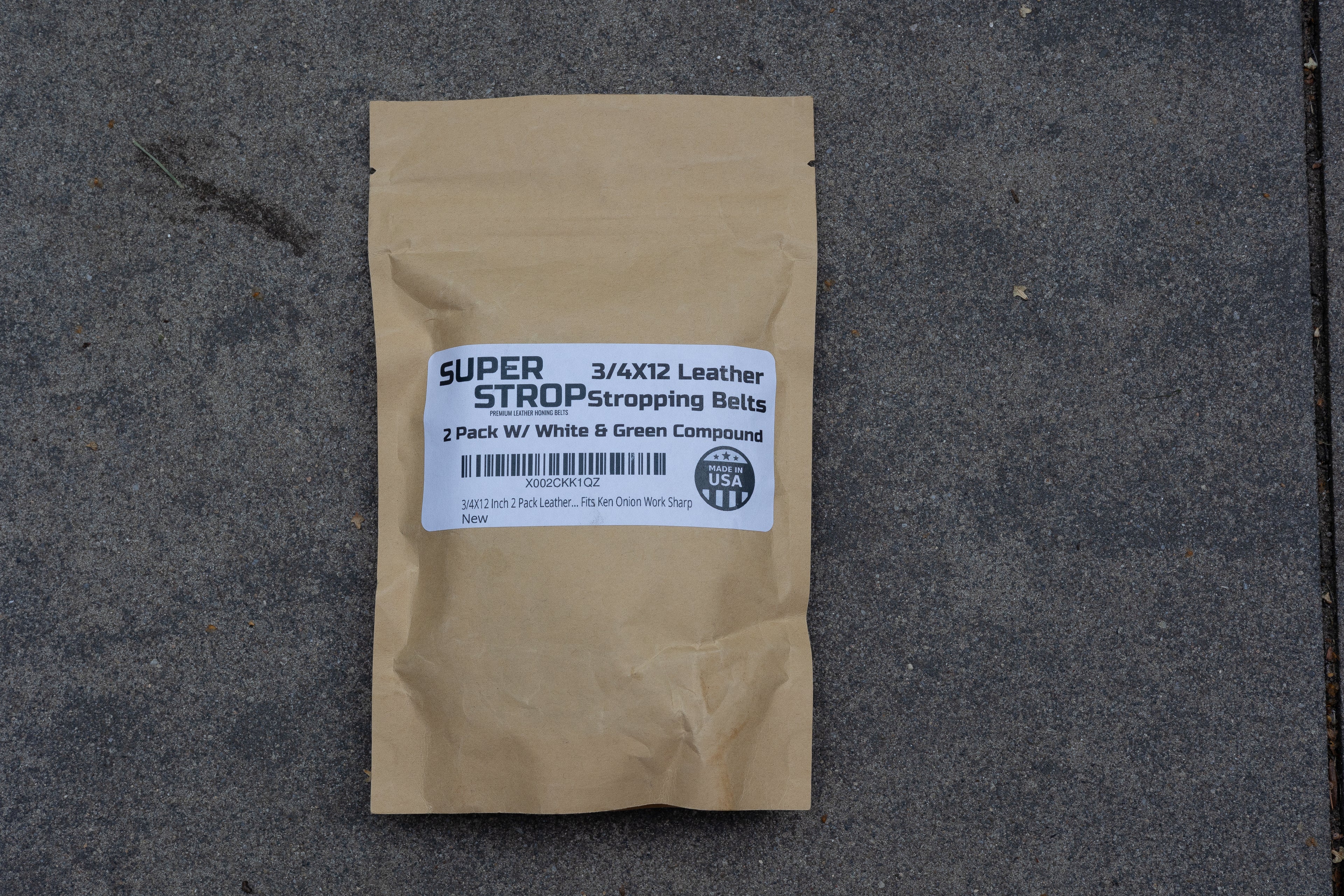 Surplus: Super Strop: 3/4X12 Inch 2 Pack Leather strop kit